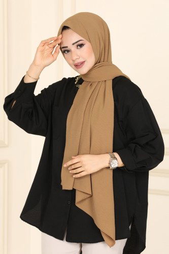 moda selvim Shawl PL3003 Latte - Thumbnail