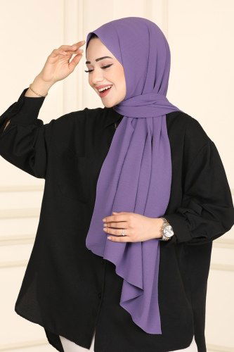 P.L. - PL3003 ارجواني فاتح حجاب طويل