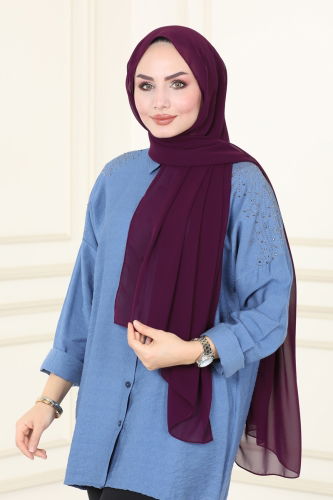 P.L. - Shawl PL3006 Damson