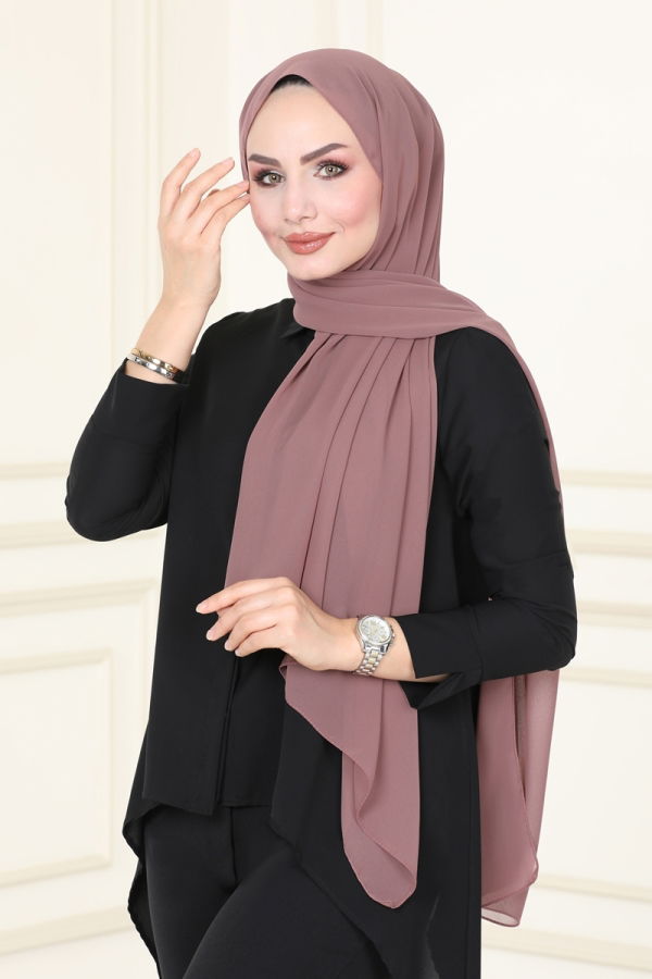 Shawl PL3006 Dark Dusty Rose - 1