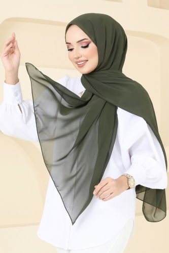 moda selvim Shawl PL3006 Khaki - Thumbnail