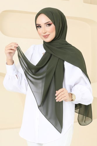 moda selvim Shawl PL3006 Khaki - Thumbnail