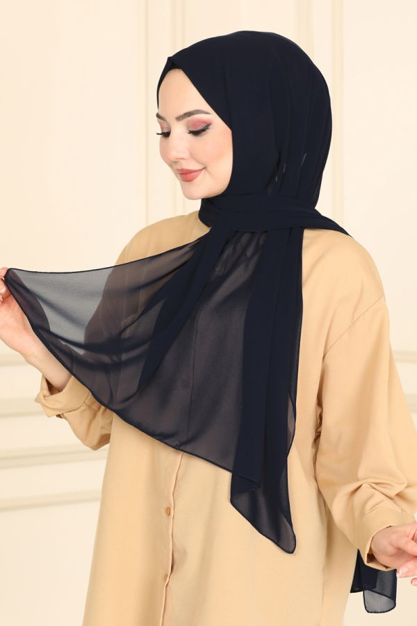 Shawl PL3006 Navy Blue - 2