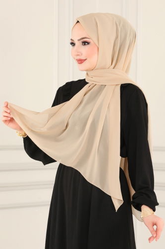 moda selvim Shawl PL3006 Stone - Thumbnail