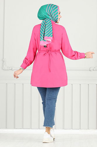 moda selvim قميص فوشي 256ASN936-M - Thumbnail