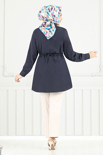 moda selvim قميص كحلي 256ASN936-M - Thumbnail