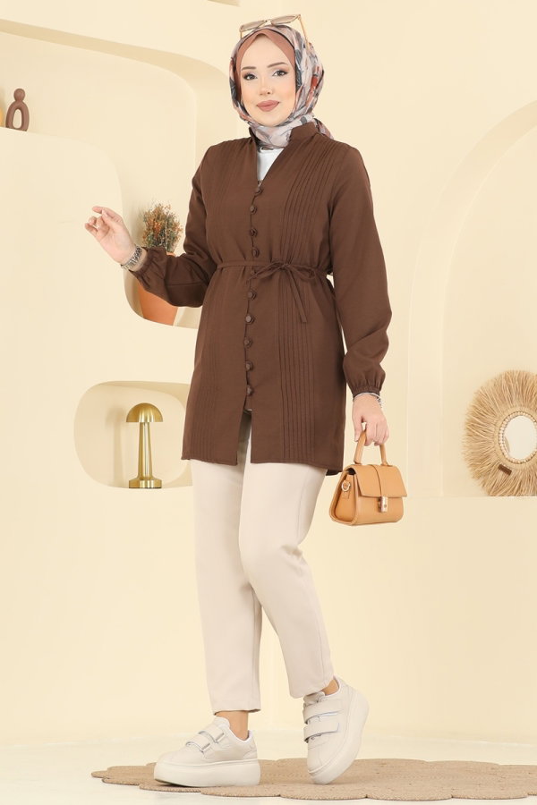 Modaselvim Blouses and Shirts Shirt 299ASN888 Brown