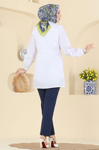 moda selvim Shirt 299ASN888 Ecru - Thumbnail