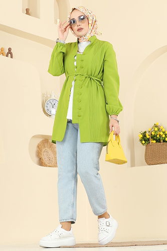 moda selvim Shirt 299ASN888 Oil Green - Thumbnail