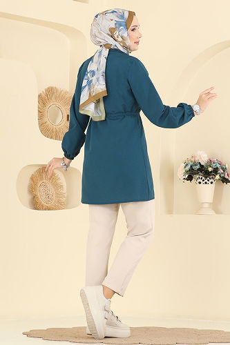 moda selvim Shirt 299ASN888 Petroleum - Thumbnail