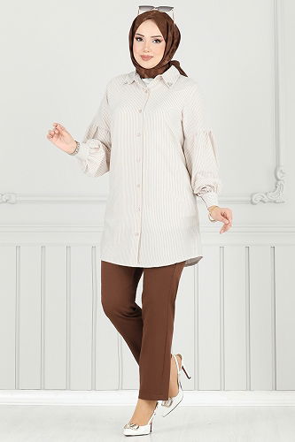 moda selvim Shirt 3093HBS856 Vision - Thumbnail