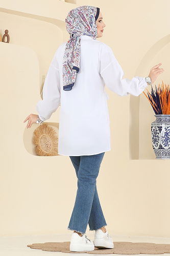 moda selvim قميص سكري 316ASN888 - Thumbnail