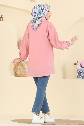 moda selvim قميص وردي 316ASN888 - Thumbnail