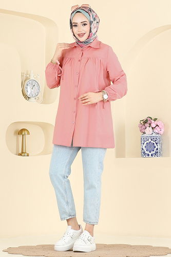 moda selvim Shirt 337ASN888 Rose Dried - Thumbnail