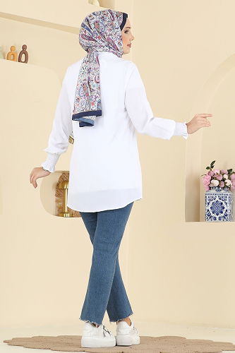 moda selvim قميص سكري 338ASN888 - Thumbnail