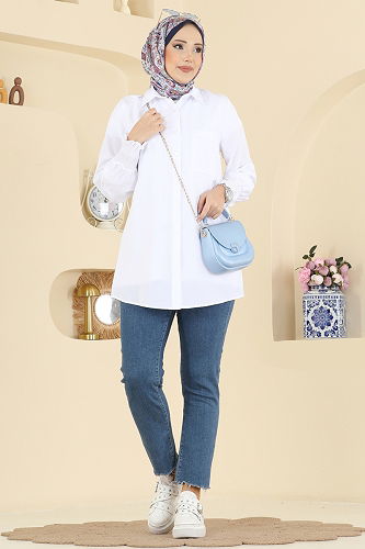 moda selvim قميص سكري 338ASN888 - Thumbnail