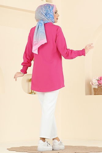 moda selvim قميص فوشي 338ASN888 - Thumbnail