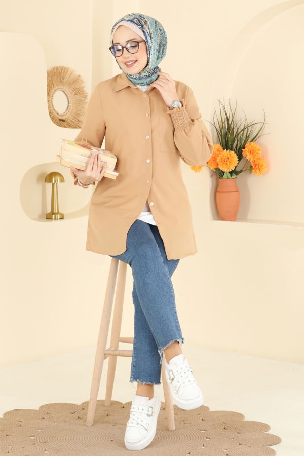 Modaselvim Blouses and Shirts Shirt 338ASN888 Latte