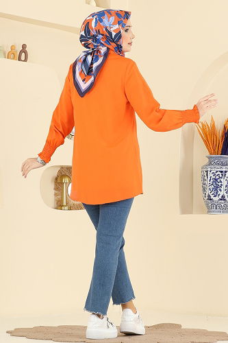 moda selvim Shirt 338ASN888 Oranj - Thumbnail