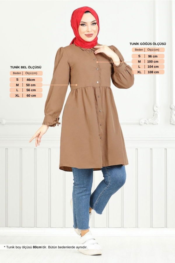 Modaselvim NET 20%+20% DISCOUNT IN THE CARD Shirt 401EVO1065-M Brown