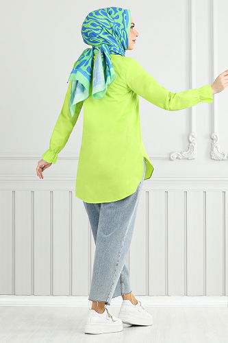 moda selvim Shirt 402EVO1065-M Acid - Thumbnail