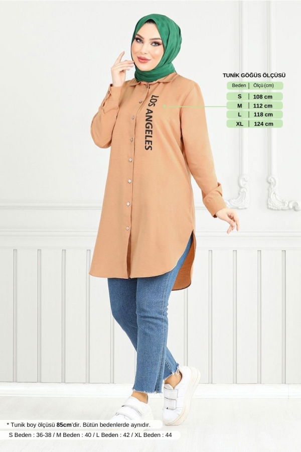 Modaselvim NET 20%+20% DISCOUNT IN THE CARD Shirt 404EVO1065-M Latte