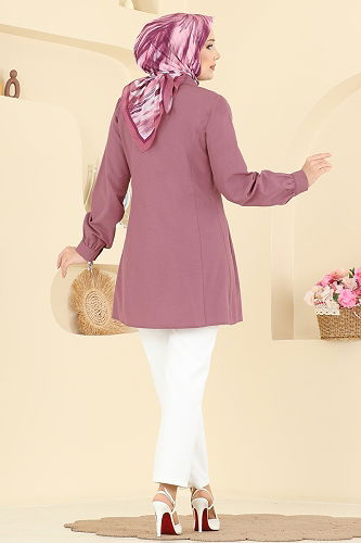 moda selvim Shirt 500ASN888 Dark Rose Dusky - Thumbnail