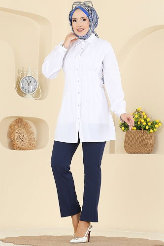 moda selvim قميص سكري 500ASN888 - Thumbnail