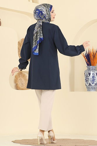 moda selvim Shirt 500ASN888 Navy Blue - Thumbnail