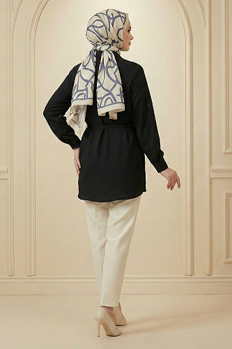 moda selvim Shirt 5336NFC915-M Black - Thumbnail