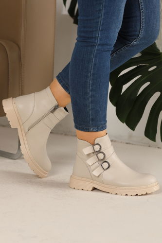 moda selvim Shoe 1003AZR821 Beige - Thumbnail