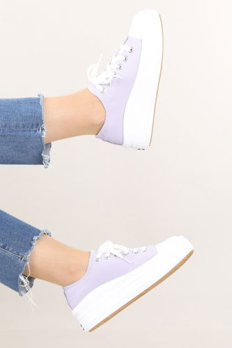 moda selvim Shoe 7040POS830 Lilac - Thumbnail