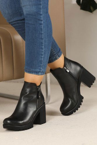 moda selvim Shoes 157AZR821 Black - Thumbnail