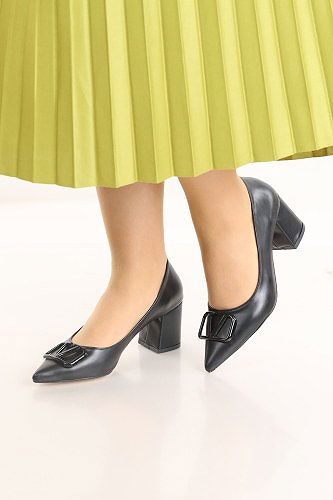 moda selvim Shoes 604HCO837 Black - Thumbnail