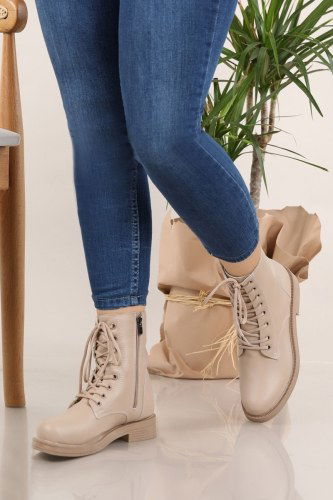 moda selvim الأحذية بيج 7009POS830 - Thumbnail