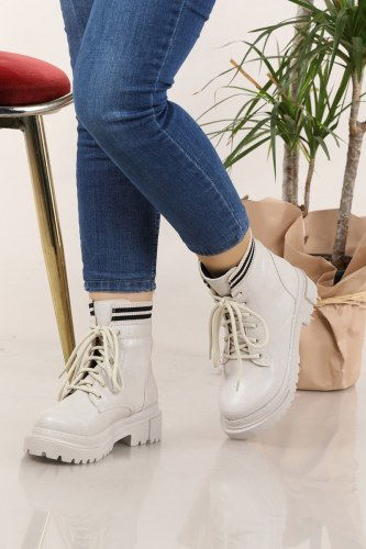 moda selvim الأحذية بيج 7018POS830 - Thumbnail