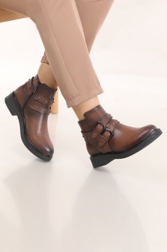 moda selvim Shoes 7051POS830 Tan - Thumbnail