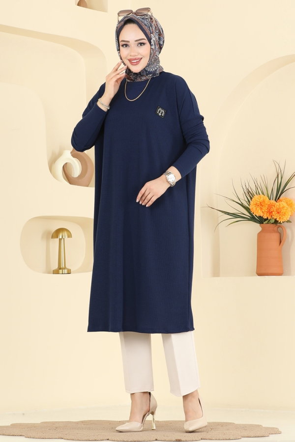 Modaselvim Tunik Şık Armalı Burgu Tunik 195BO429 Laci