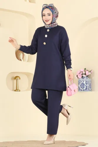 A.Y.D. - Şık Düğmeli Modal Takım 2787AYD574 Laci