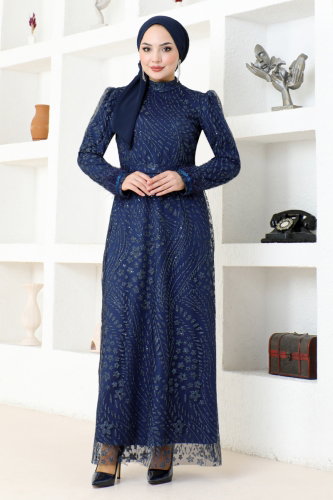 MRV Y.G.S. - Silvery Pencil Tulle Evening Dress YGS6569-M Laci