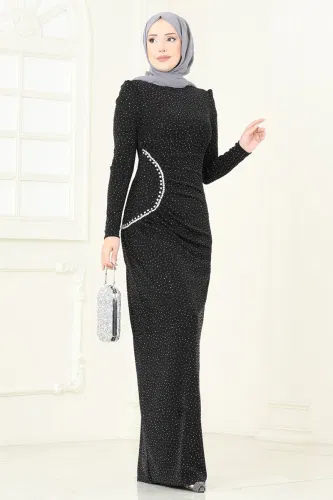 A.N.T. - Sim Detaylı Şık Abiye 2447ANT466 Siyah