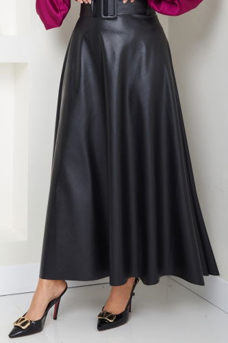 moda selvim SKIRT 1001MSM187-1 Black - Thumbnail