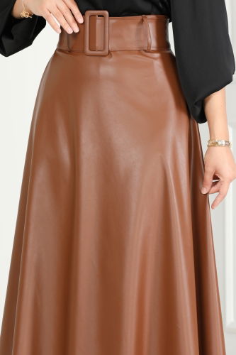 moda selvim SKIRT 1001MSM187-1 Tan - Thumbnail