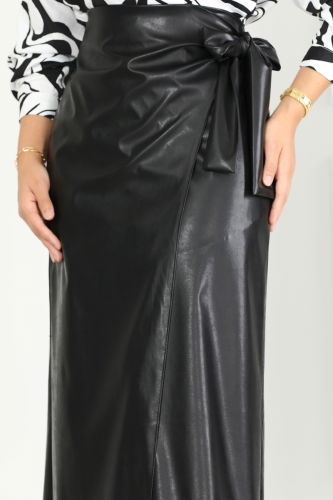 moda selvim SKIRT 105MSM187 Black - Thumbnail