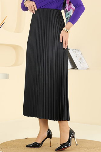 moda selvim Skirts 030OZT1013 Black - Thumbnail