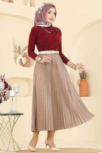 moda selvim Skirts 030OZT1013 Dark Vision - Thumbnail