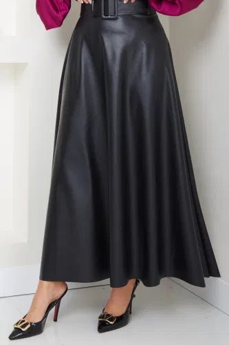 moda selvim Skirts 1001MSM187-1 Black - Thumbnail