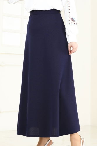 moda selvim Skirts 100HBS856 Navy Blue - Thumbnail