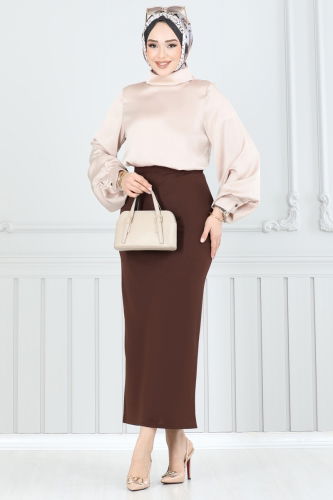 H.B.S. - Skirts 101HBS856 Brown