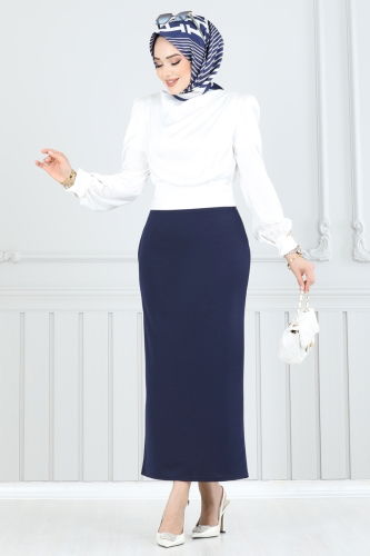 H.B.S. - Skirts 101HBS856 Navy Blue